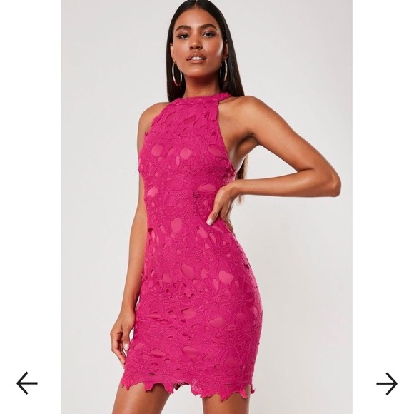 Light pink lace halter dress. Size 8 - Picture 3 of 5